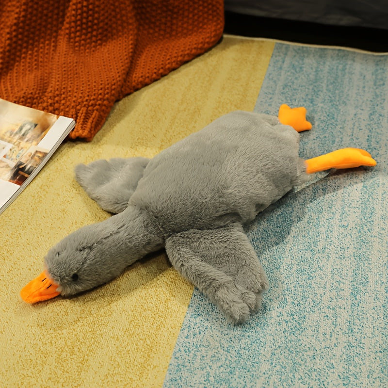 31in Large Plush Duck Doll, Soft Polyester Cartoon Stuffed Animal, Polypropylene Fiber Filled, Comfy Goose Pillow, Pet Toy for Dogs, Suitable for Small, Medium & Large Breeds, Not for Aggressive Chewers