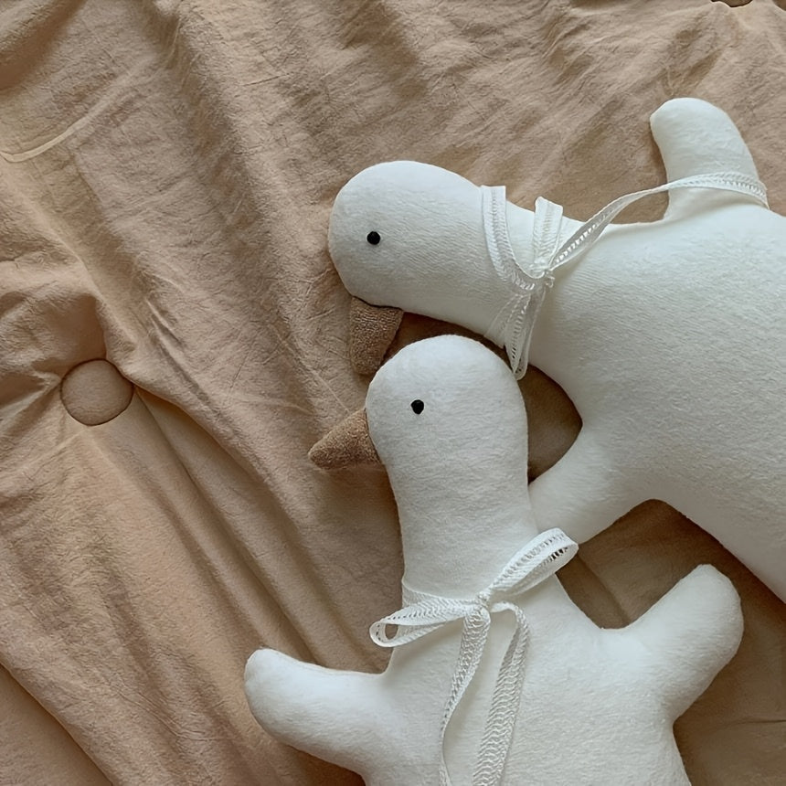 LA DEARCHUU Cute White Duckling Plush Toy - Soft Polyester Youngsters Doll with Brown Beak & Feet, Adorable Youngsters's Room Decor, Photo Prop, Birthday Gift, Youngsters Keepsake, Christmas Decoration, LA DEARCHUU