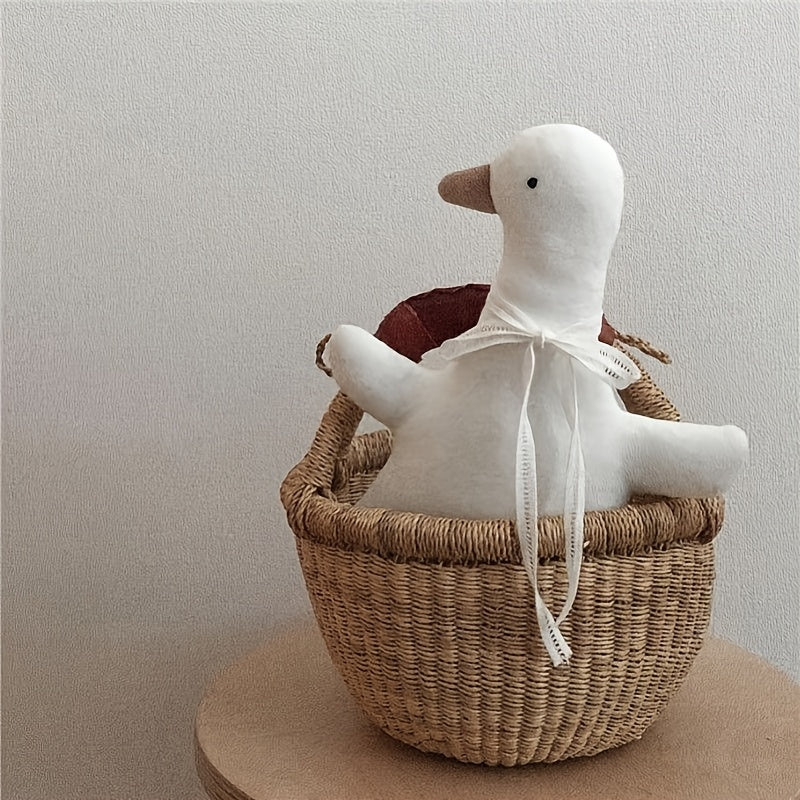 LA DEARCHUU Cute White Duckling Plush Toy - Soft Polyester Youngsters Doll with Brown Beak & Feet, Adorable Youngsters's Room Decor, Photo Prop, Birthday Gift, Youngsters Keepsake, Christmas Decoration, LA DEARCHUU