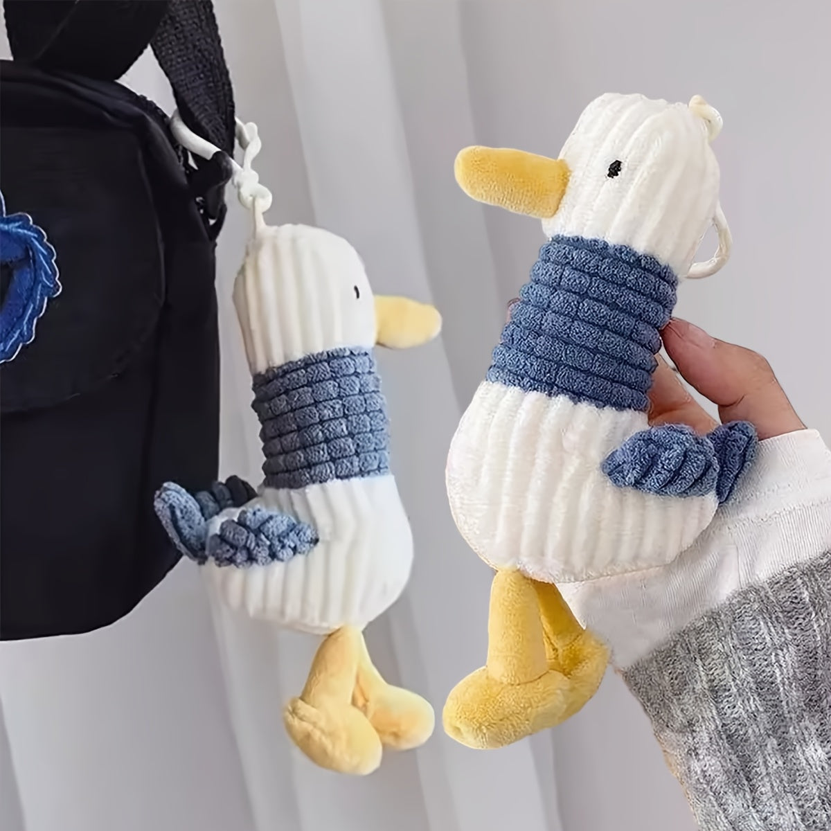 1pc Durable Cute Encouragement Duck Plush Dog Toy, Random Color, Interactive Fun for Small Dog Breeds, Creative Ugly Adorable Motivational Pet Stuffed Animal