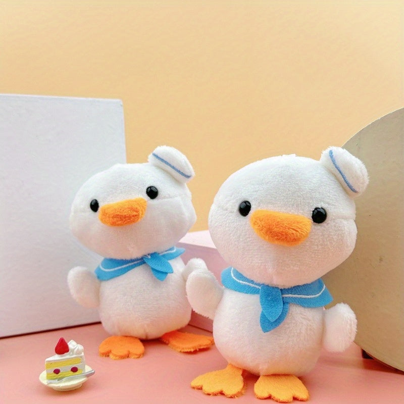 Adorable Cartoon Duck Plush Toy with Scarf - Soft, Interactive Chew Toy for Small Dogs, Ideal for Retention and Play, Pet Toy|Playful Toy|Soft Texture