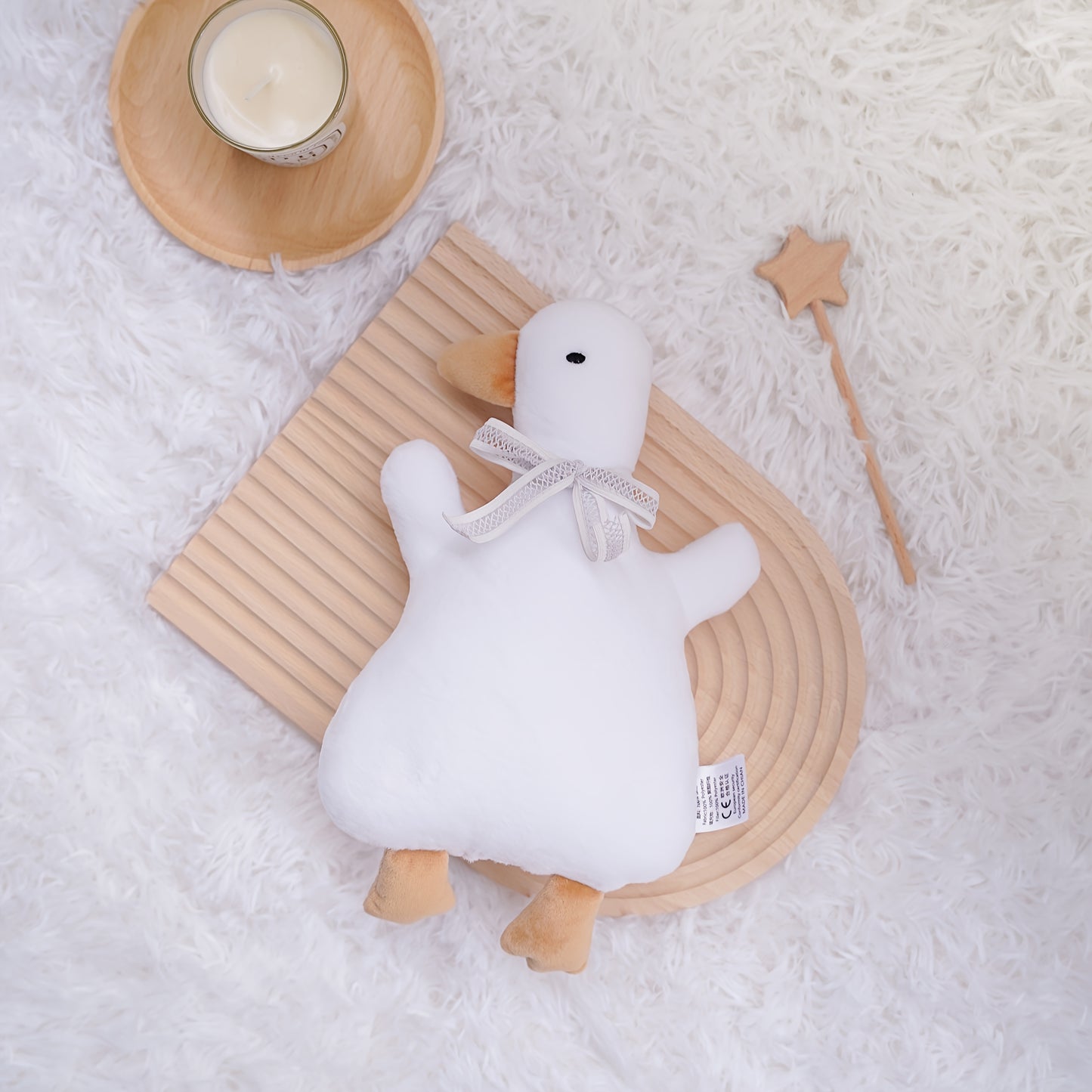 LA DEARCHUU Cute White Duckling Plush Toy - Soft Polyester Youngsters Doll with Brown Beak & Feet, Adorable Youngsters's Room Decor, Photo Prop, Birthday Gift, Youngsters Keepsake, Christmas Decoration, LA DEARCHUU