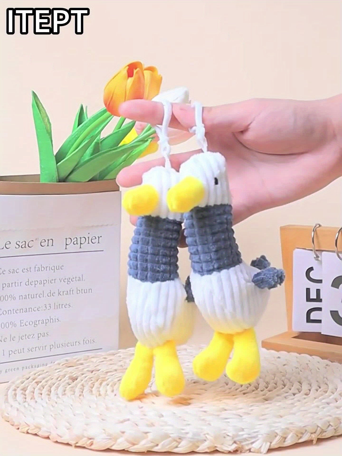 1pc Durable Cute Encouragement Duck Plush Dog Toy, Random Color, Interactive Fun for Small Dog Breeds, Creative Ugly Adorable Motivational Pet Stuffed Animal