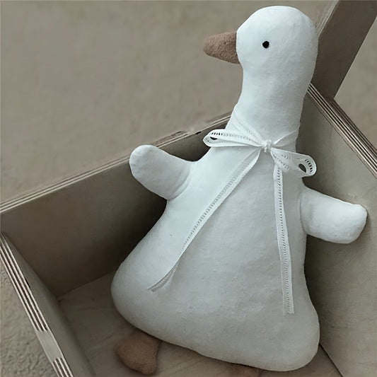 LA DEARCHUU Cute White Duckling Plush Toy - Soft Polyester Youngsters Doll with Brown Beak & Feet, Adorable Youngsters's Room Decor, Photo Prop, Birthday Gift, Youngsters Keepsake, Christmas Decoration, LA DEARCHUU