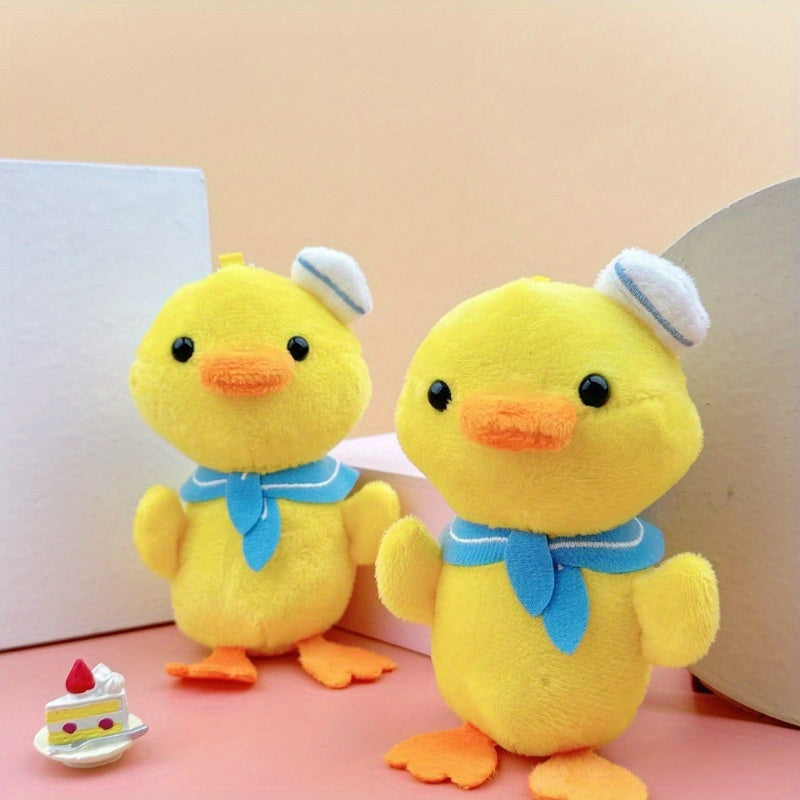 Adorable Cartoon Duck Plush Toy with Scarf - Soft, Interactive Chew Toy for Small Dogs, Ideal for Retention and Play, Pet Toy|Playful Toy|Soft Texture