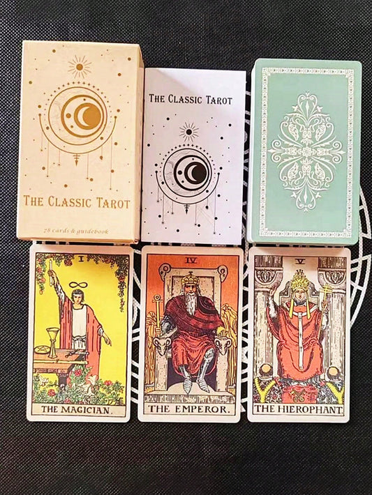 1pc Fun Game Tarot Cards, Classic Casual Board Game, Party Game Cards, Party Atmosphere Props, Magic Show, Divination Props, Holiday Greeting Cards, Halloween Gift Multicolor