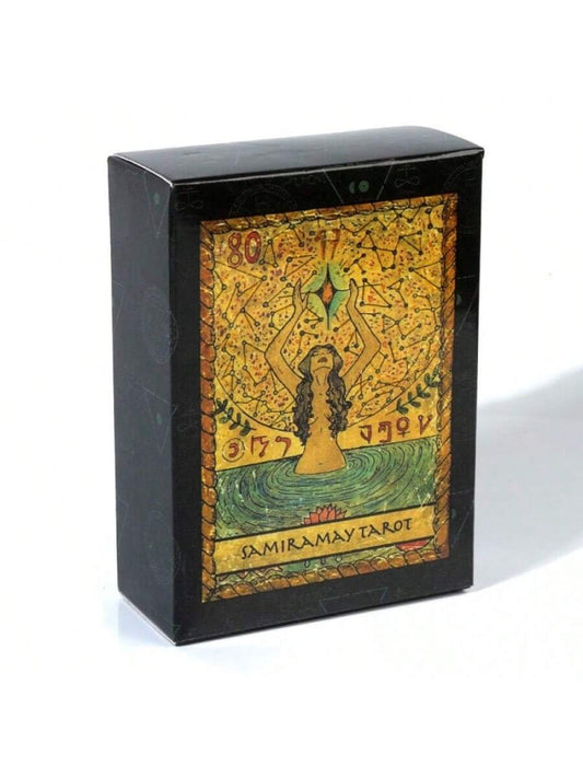 Samira Mei Marseille Tarot Deck, Full English Tarot Cards With Instruction Manual Coffee Brown