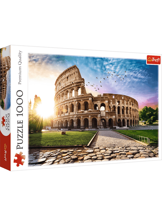 Trefl Red 1000 Piece Puzzle - Sun-Drenched Colosseum Multicolor