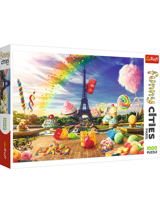 Trefl Red Funny Cities 1000 Piece Puzzle - Sweet Paris Multicolor