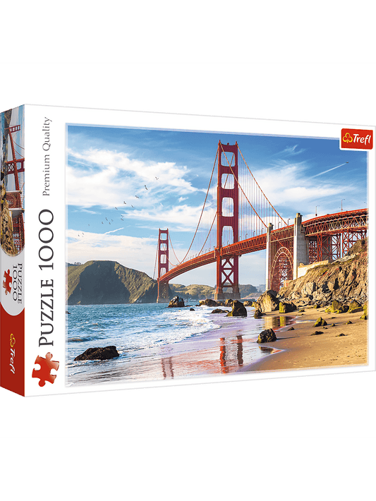 Trefl Red 1000 Piece Puzzle - Golden Gate Bridge, San Francisco, USA Multicolor