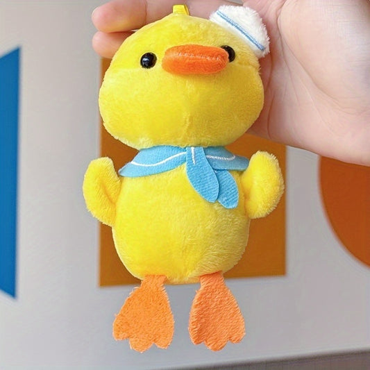 Adorable Cartoon Duck Plush Toy with Scarf - Soft, Interactive Chew Toy for Small Dogs, Ideal for Retention and Play, Pet Toy|Playful Toy|Soft Texture