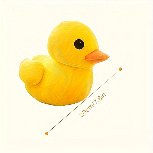 A Soft, Cartoonish Plush Toy of a Big Yellow Duck with Beautiful Colors, Perfect As a Decorative Pillow for The Bedroom Or Living Room Sofa, And an Ideal Holiday Gift for a Girlfriend.
