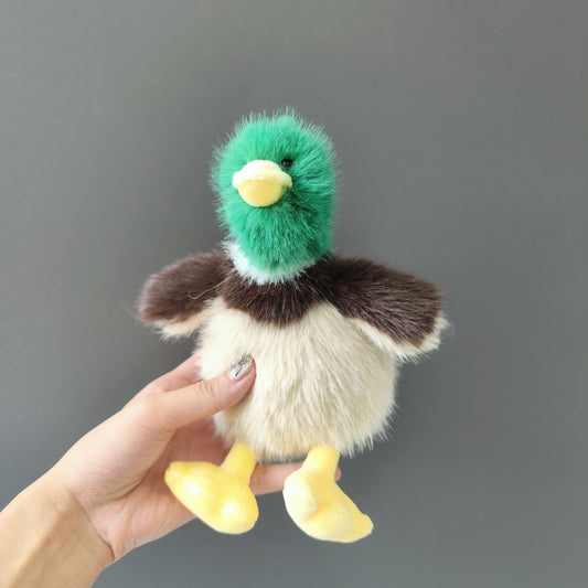 1pc Soft Polyester Mallard Duck Plush Toy, Collectible Simulated Duck Stuffed Animal, Cute Green Head Duck Plushie, Perfect Gift for Friends, Wedding, Christmas, Halloween Room Decor - No Electricity Needed