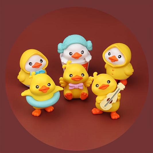Adorable Little Yellow Duck Cartoon Duck Blind Bag Ornament Figure Animal Model Simulation Doll Gift Mini