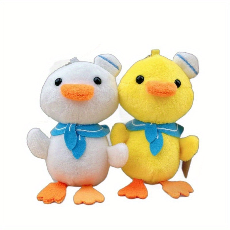 Adorable Cartoon Duck Plush Toy with Scarf - Soft, Interactive Chew Toy for Small Dogs, Ideal for Retention and Play, Pet Toy|Playful Toy|Soft Texture