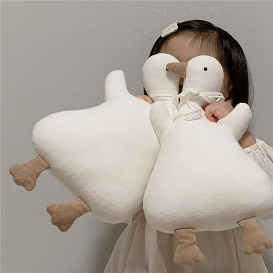 LA DEARCHUU Cute White Duckling Plush Toy - Soft Polyester Youngsters Doll with Brown Beak & Feet, Adorable Youngsters's Room Decor, Photo Prop, Birthday Gift, Youngsters Keepsake, Christmas Decoration, LA DEARCHUU