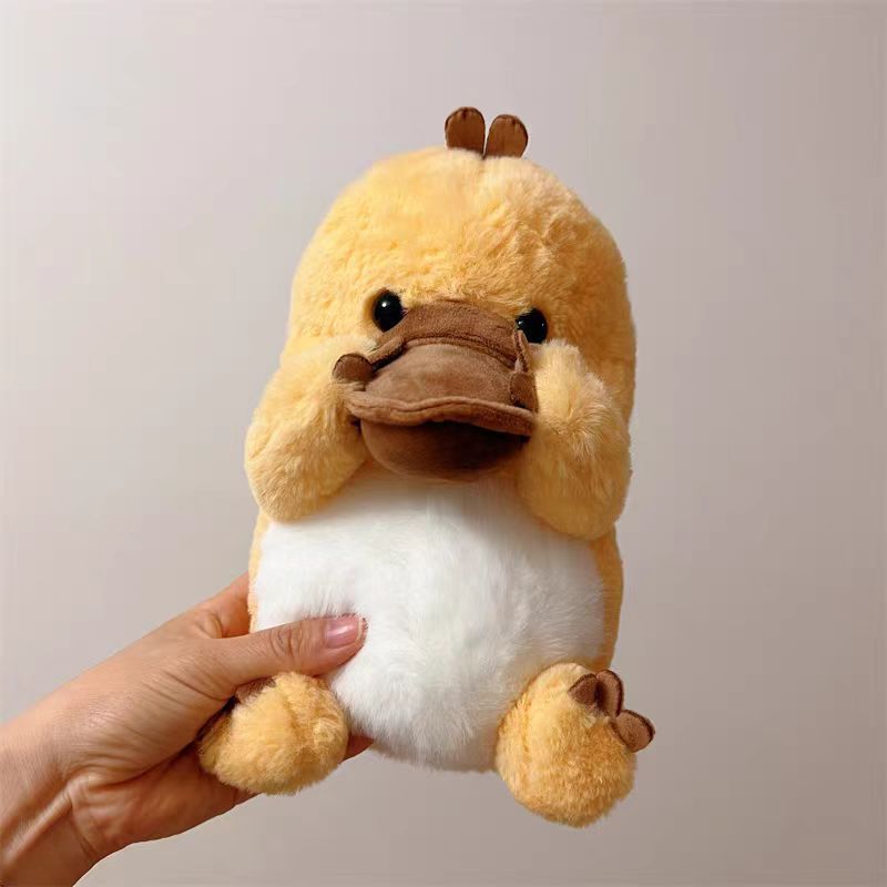 Soft Yellow Duckbill Plush Dog Toy - Durable Polyester Fill, Cartoon Duck-Bill Design with Brown Beak & Feet, Perfect for All Breeds & Interactive Play, Soft Animal Toy | Playful Pet Toy | Soft Polyester Fill, Duck Toy