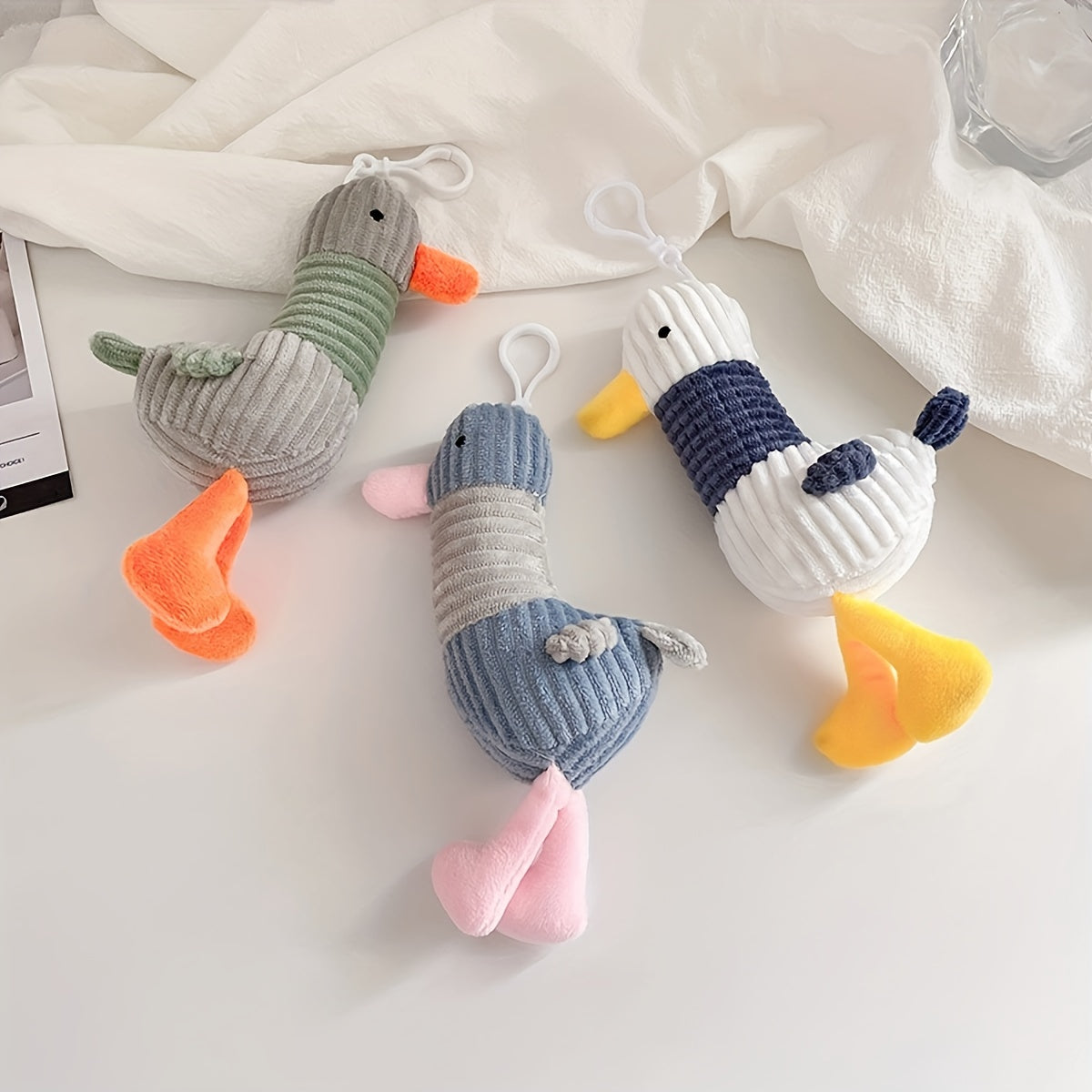 1pc Durable Cute Encouragement Duck Plush Dog Toy, Random Color, Interactive Fun for Small Dog Breeds, Creative Ugly Adorable Motivational Pet Stuffed Animal